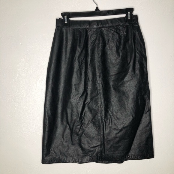 West Bay Leather Skirt Black Size 10 - Picture 2 of 7